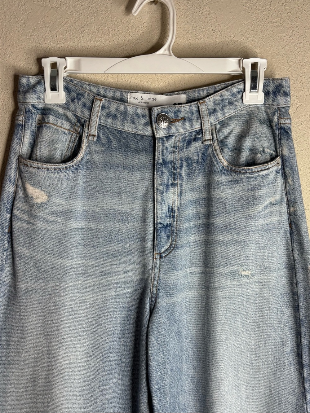Rag & Bone Miramar Sofie High Waist Wide Leg Cotton Terry Sweatpant Jeans 27 - Picture 4 of 6